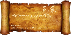 Pásztory Zoltán névjegykártya