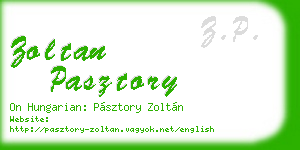 zoltan pasztory business card
